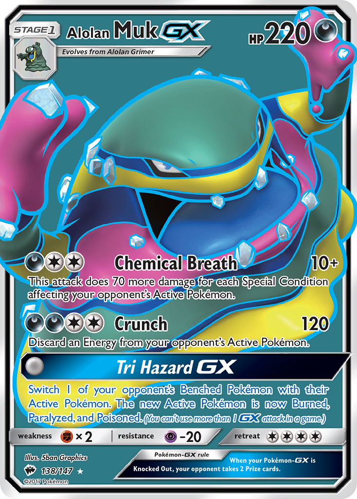 Alolan Muk GX #138/147 — Burning Shadows