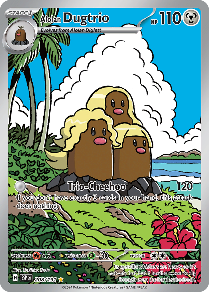 Alolan Dugtrio #208/191 — Surging Sparks