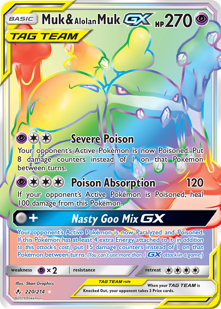 Muk & Alolan Muk GX #220/214 — Unbroken Bonds