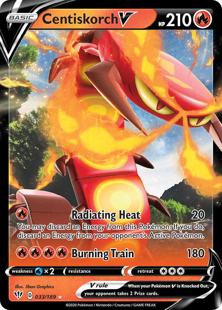 Centiskorch V #033/189 — Darkness Ablaze