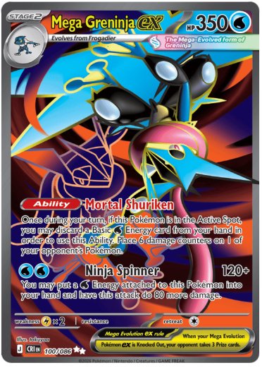 Mega Greninja ex #100/086 — Chaos Rising