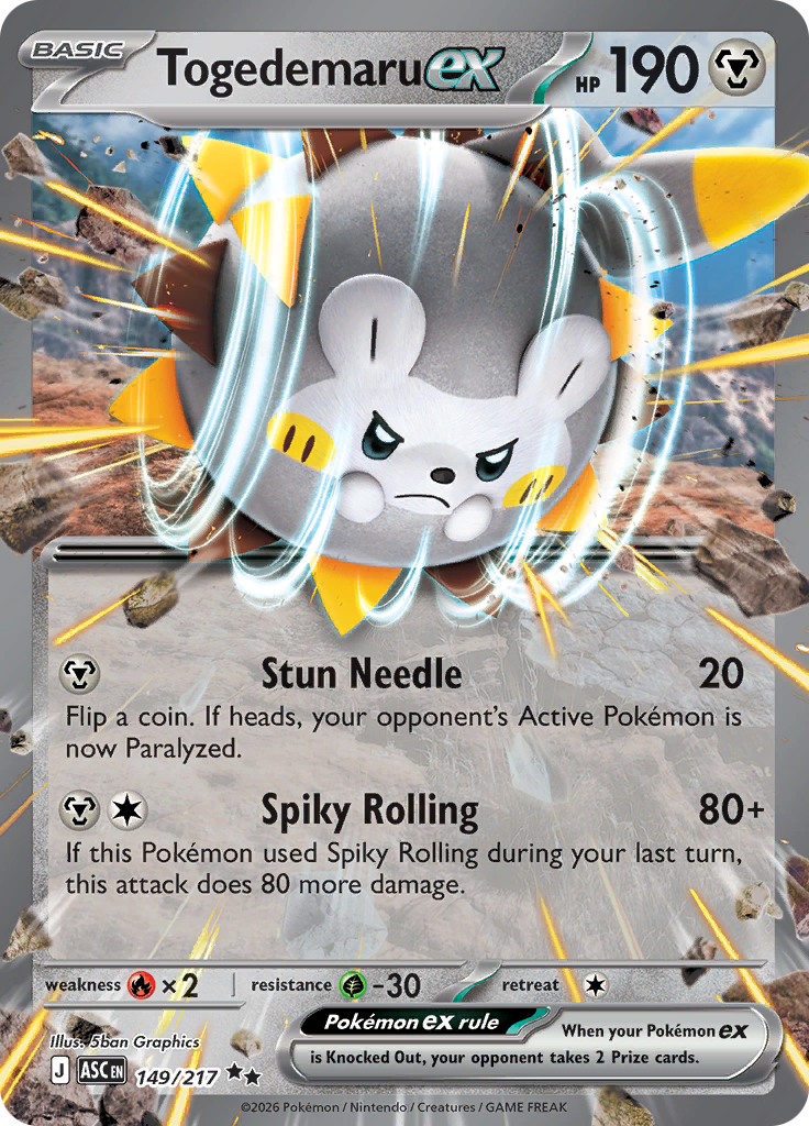 Togedemaru ex #149/217 — Ascended Heroes