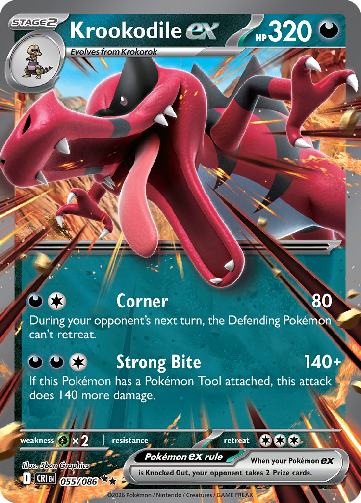 Krookodile ex #055/086 — Chaos Rising