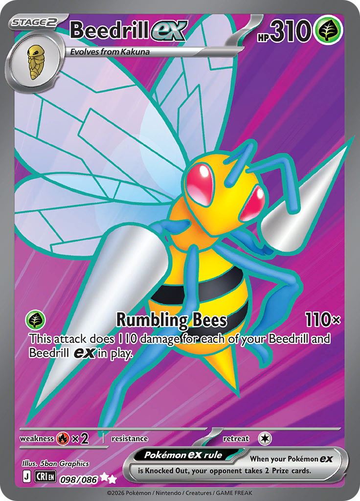 Beedrill ex #098/086 — Chaos Rising