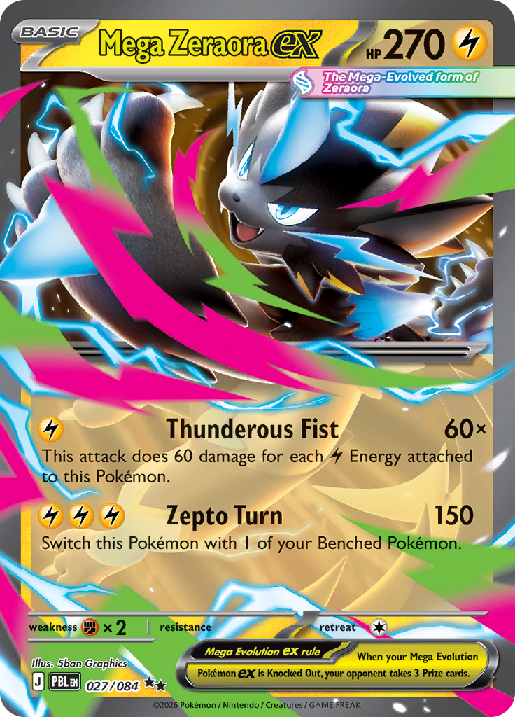Mega Zeraora ex #027/084 — Pitch Black