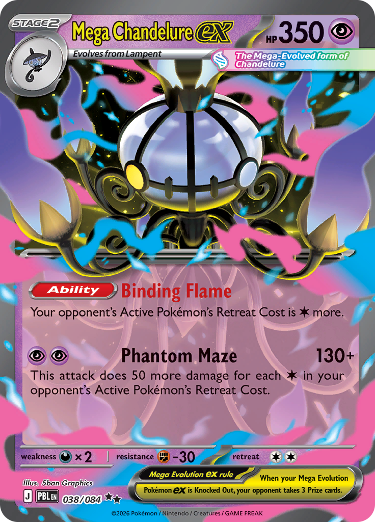 Mega Chandelure ex #038/084 — Pitch Black