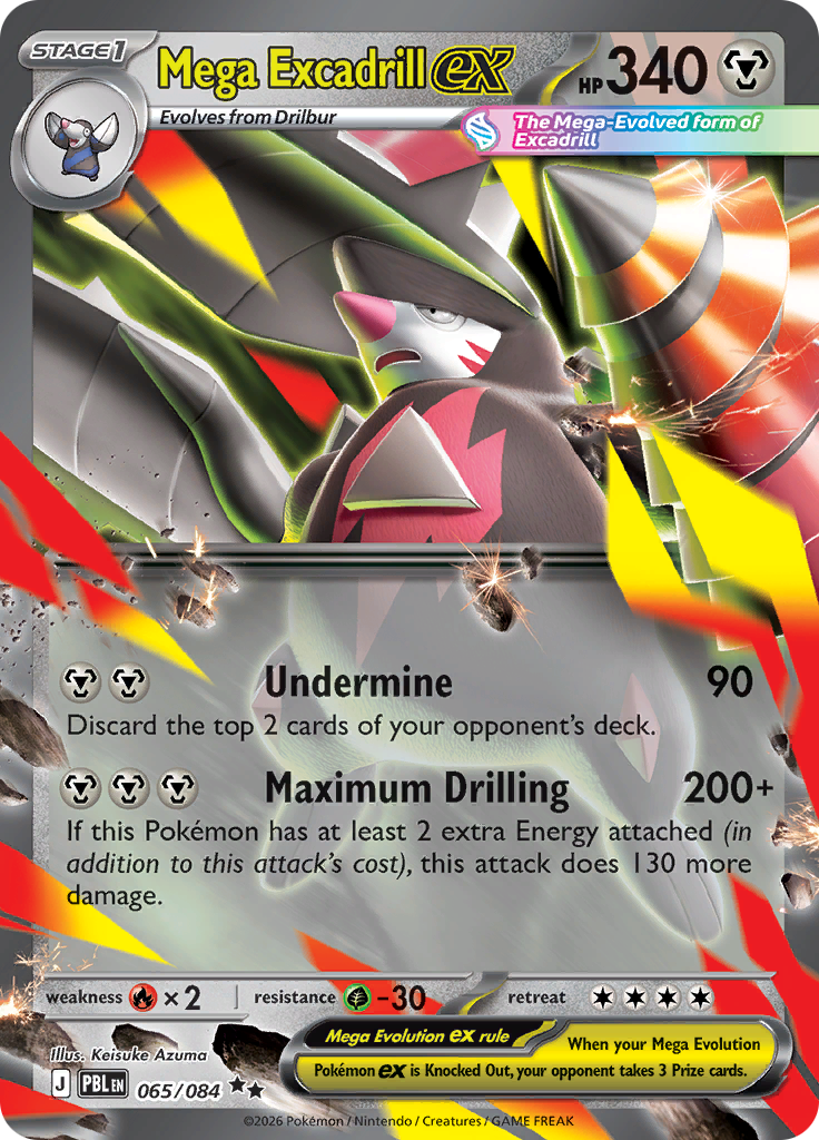 Mega Excadrill ex #065/084 — Pitch Black