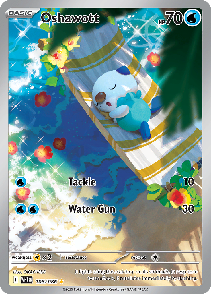 Oshawott #105/086 — White Flare
