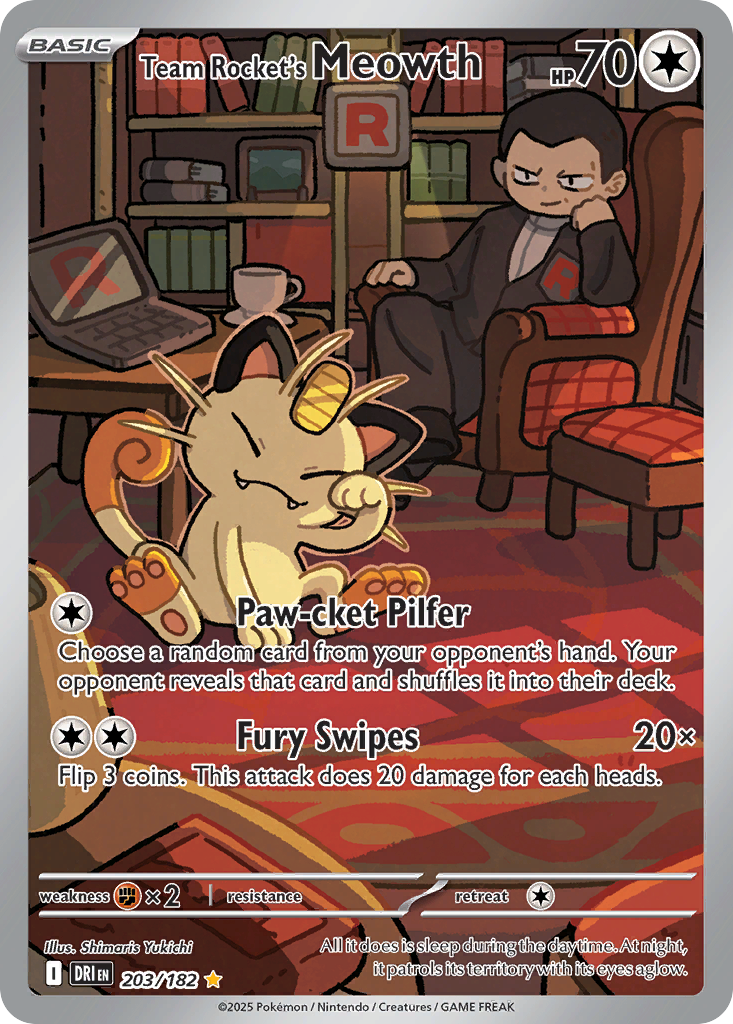 Team Rocket's Meowth #203/182 — Destined Rivals